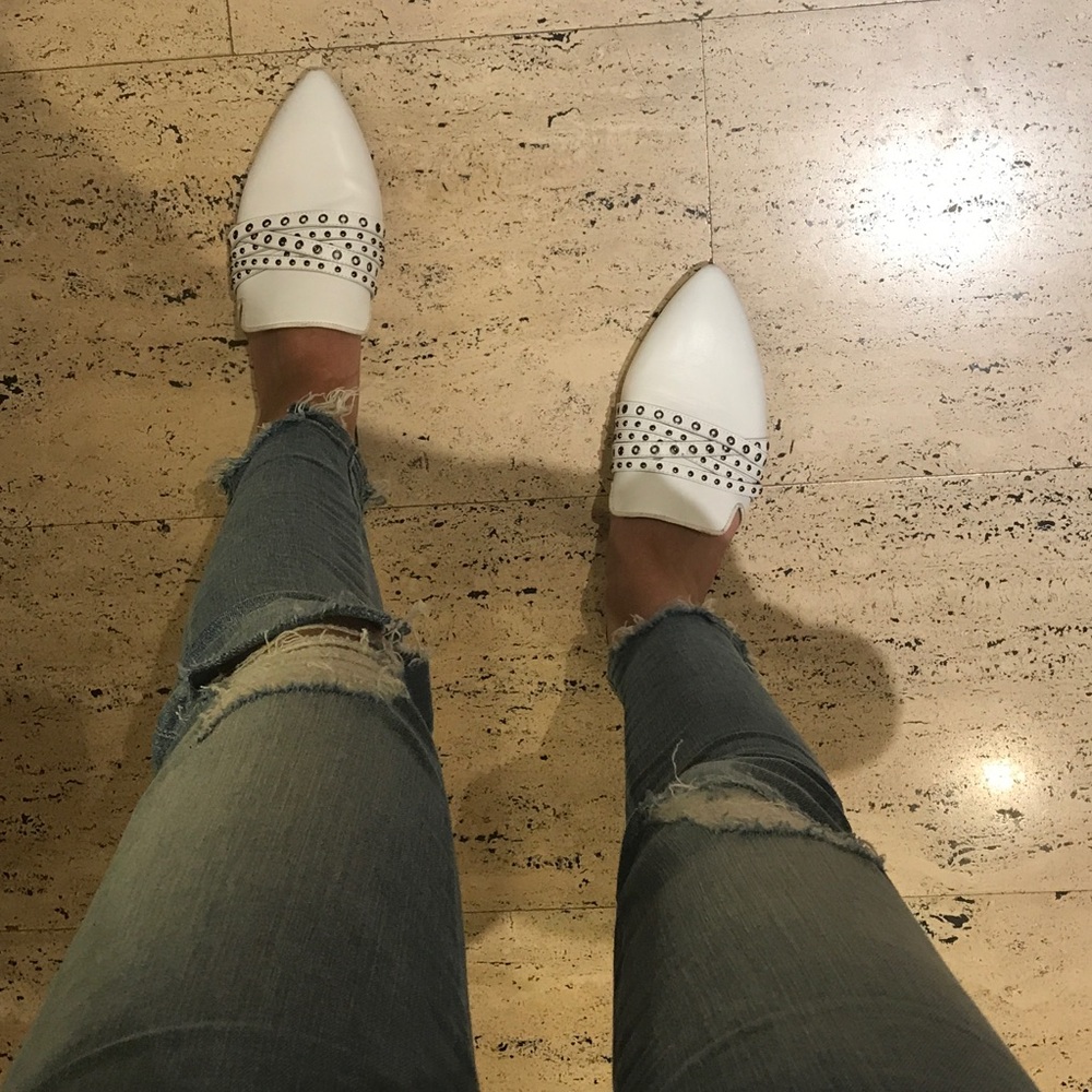 SomethingNavy RARE white mules - Picture 4 of 4